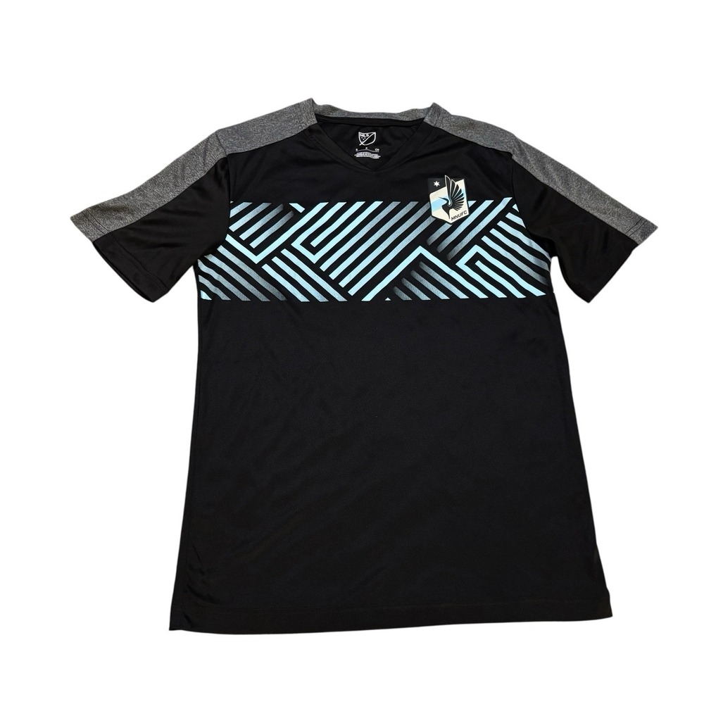 MLS Minnesota‎ United V Neck Training Jersey Black Silver Mens Small